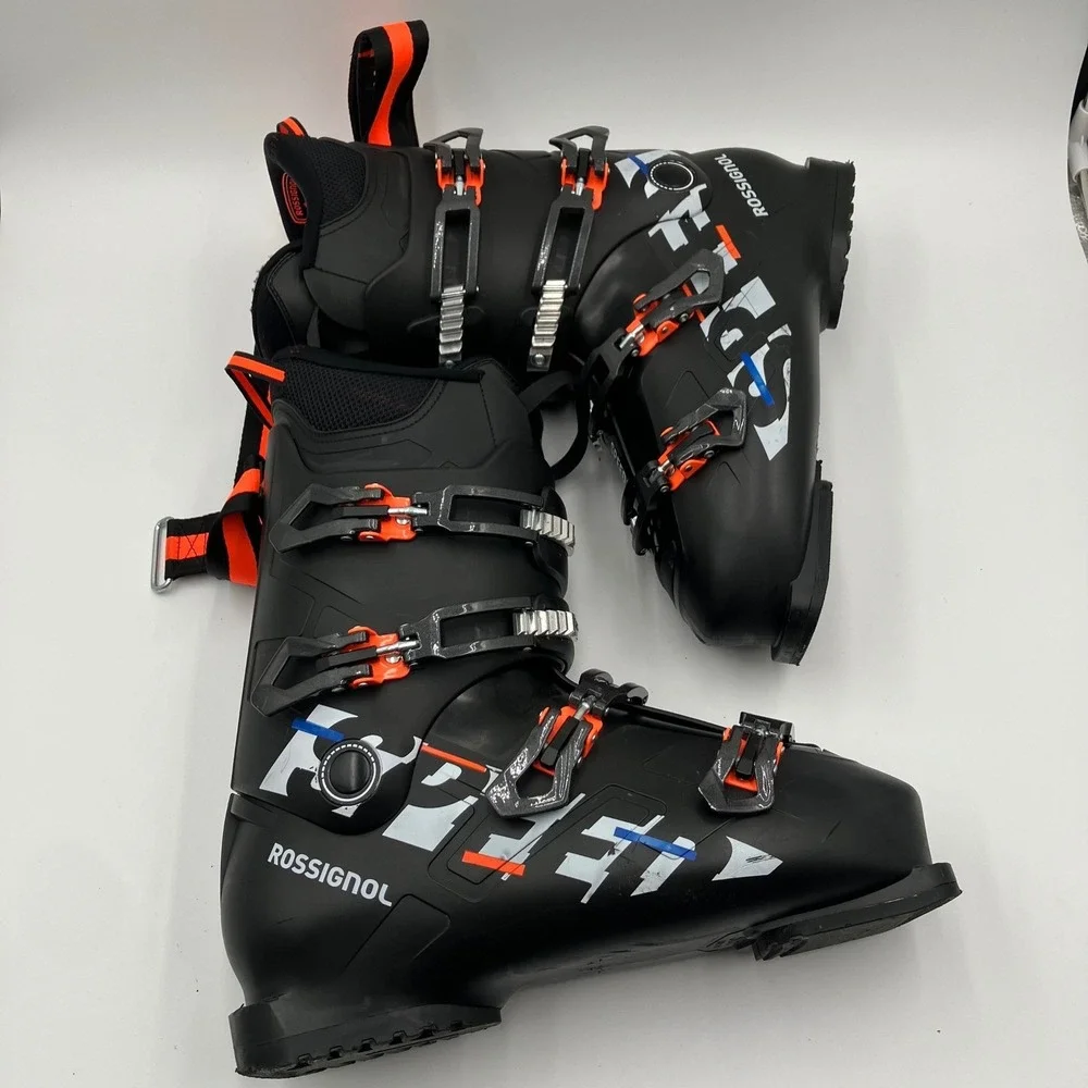 Rossignol Speed 90 Mens Alpine Ski Boots Black Orange Mondo 30.5-31.0 348mm